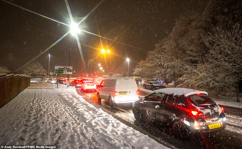 Snowfall in Booker in High Wycombe