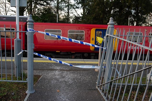 The attacker is thought to have got off the train fled into the surrounding Clandon area thebritishherald