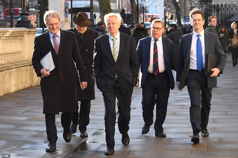 Tory Brexiteers including left to right Owen Paterson