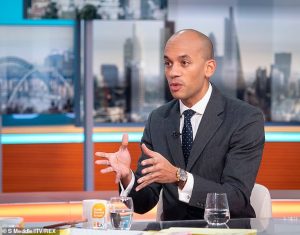 Appearing on GMB today pictured Chuka Umunna said he would like to see a new party form out of the group by the end the of the year