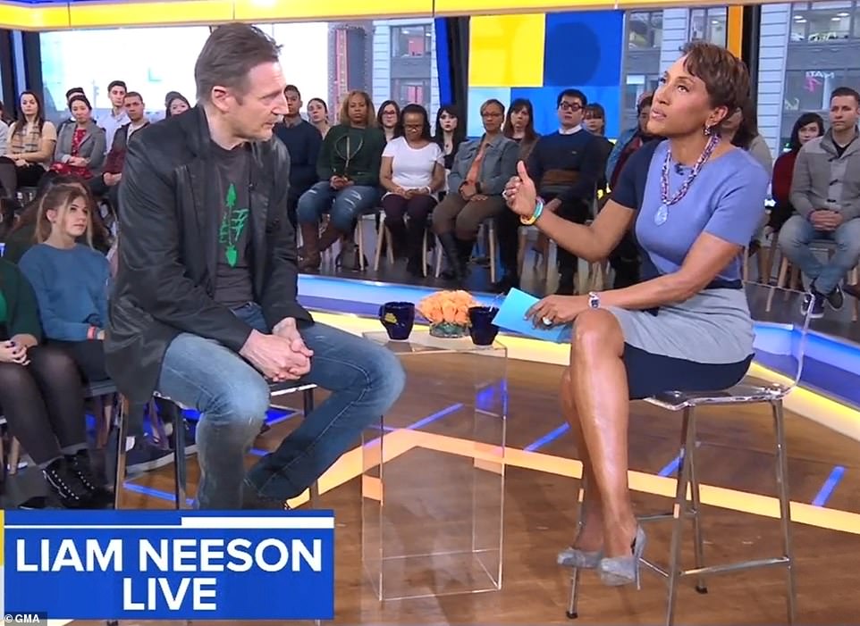 British star Liam Neeson told Good Morning America host Robin Roberts