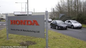 Japanese car maker Honda is set to announce the closure of its Swindon car plant in 2022 pictured putting 3500 jobs at risk