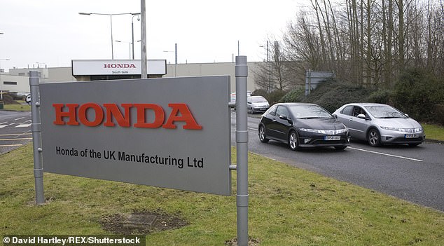 Japanese car maker Honda is set to announce the closure of its Swindon car plant in 2022 pictured putting 3500 jobs at risk