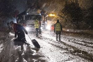 Snow way home Thousands of drivers are TRAPPED on ice rink motorways and an entire town is blocked off as as forecasters warn Britain faces MORE snow and black ice