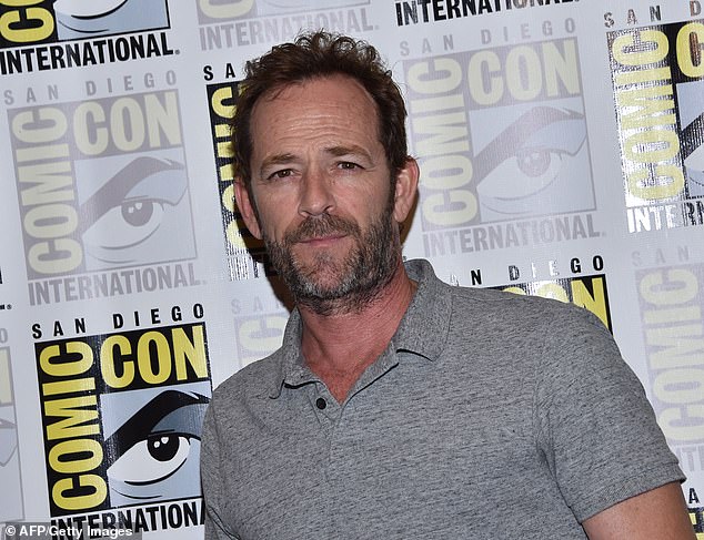 RIP Luke Perry above in July was rushed to the hospital on Wednesday when he suffered a massive stroke but passed away on Monday