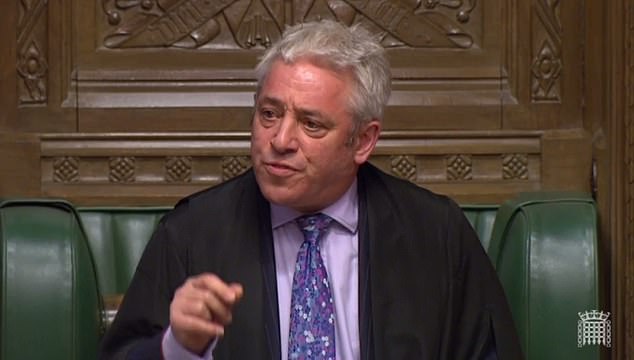 ohn Bercow broke a tie to rule