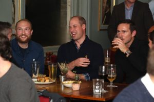Frank Lampard and Prince William watch England football match at London pub
